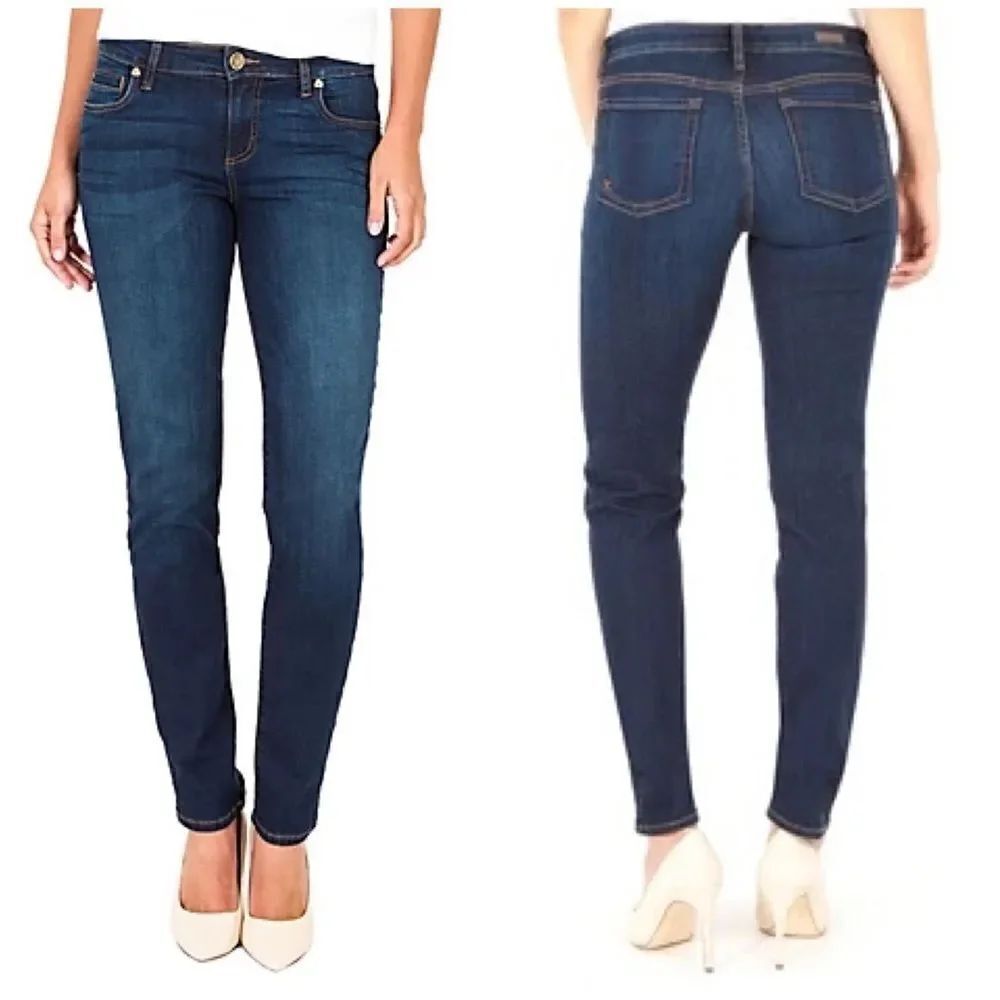 Kut from the Kloth Diana Dark Wash Mid Rise Skinny Jeans